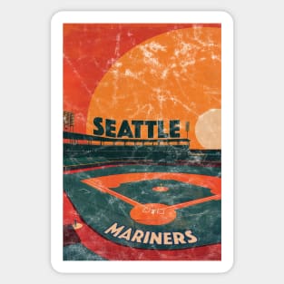 Midcentury Seattle Mariners Stadium Sticker